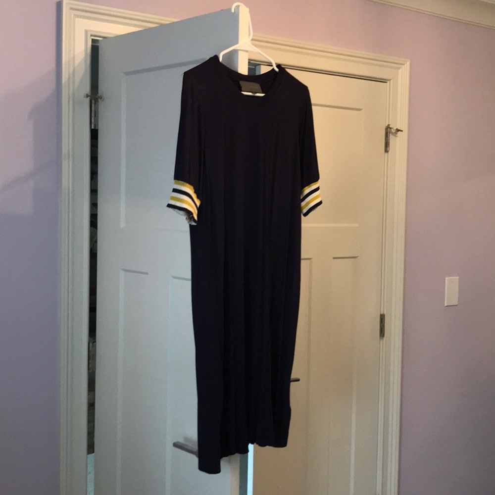 Sunday in Brooklyn (Anthropologie) navy dress